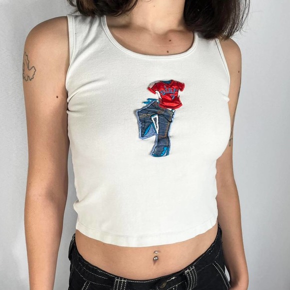 00s Christian Dior trotter cropped top Christian Dior Vintage